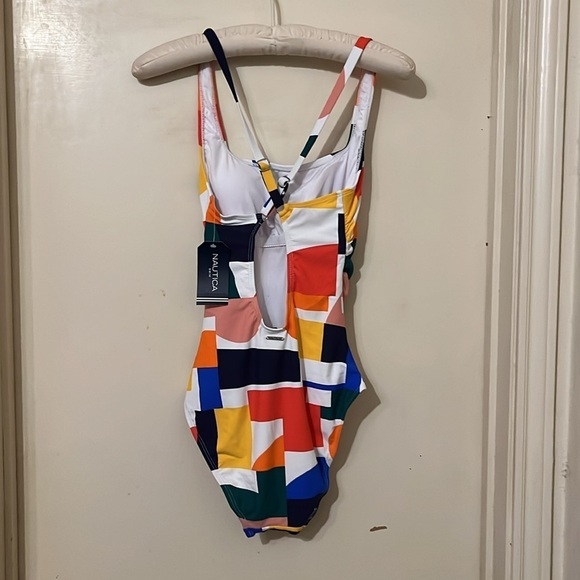 NWT Nautica Standard One Piece Swimsuit Crossback Tummy Control Quick Dry size S - Picture 7 of 7